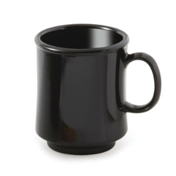 G.E.T. TM-1308-BK Black Elegance Stack Mug, 8oz, Tritan, Black (Case of 24)