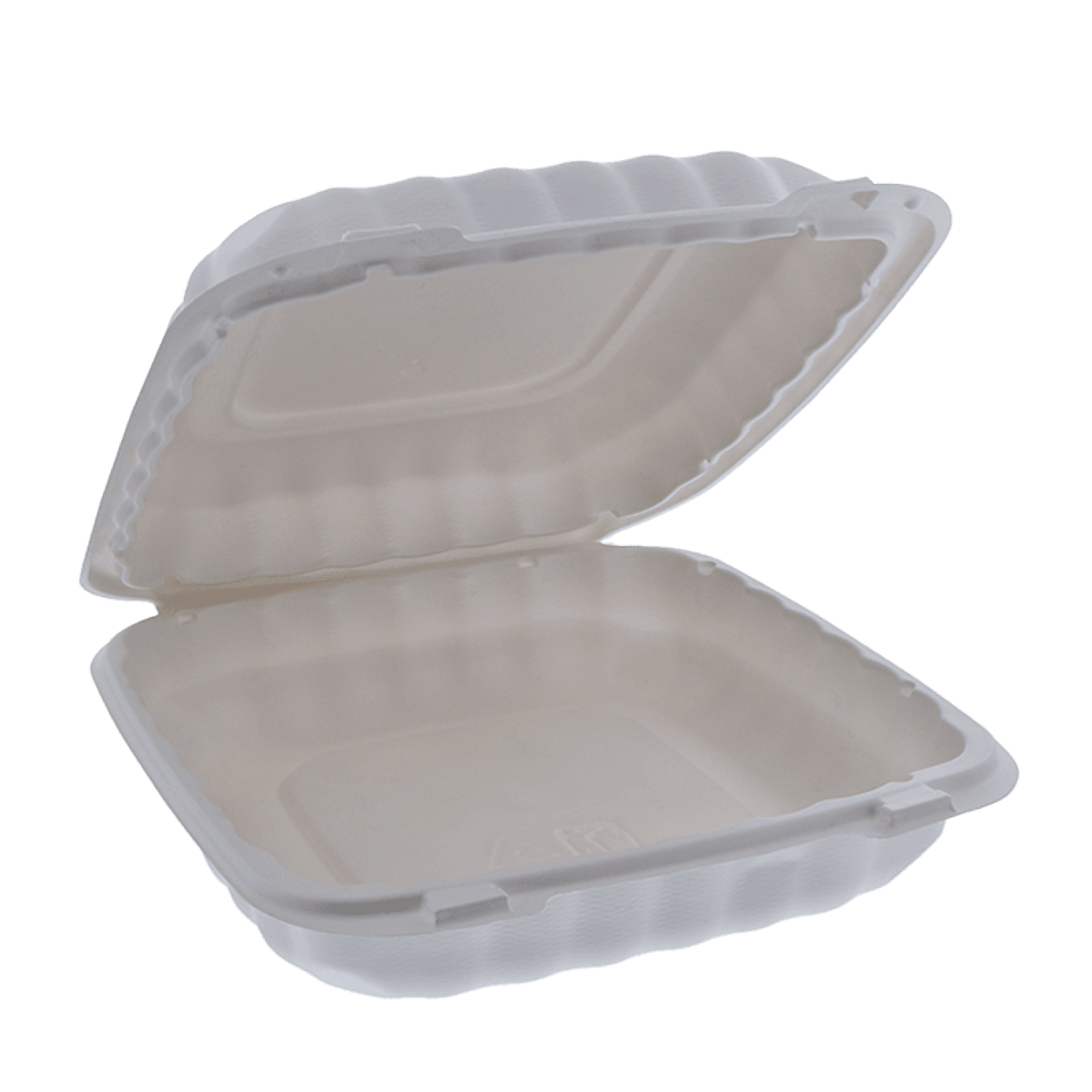 Pactiv YCN809010000 EarthChoice® Mineral Fill To-Go Container, 9"X9"X3", White (Case of 120)