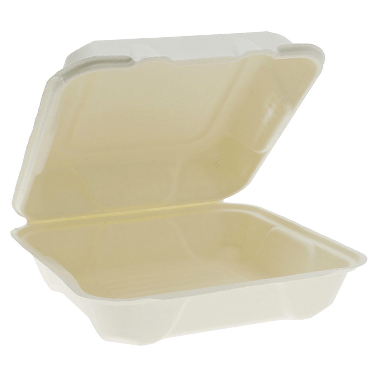 Pactiv GP991WPFREE Fiber To-Go Container, 9"X9", White (Case of 200)