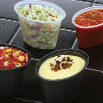 Newspring E503B ELLIPSO Plastic Oval Souffe Cup w/ Lid, 3oz, Black (Case of 500)