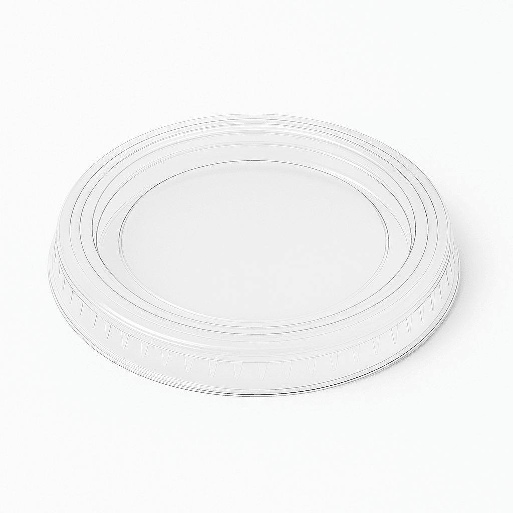 Jovials M9260009 Plastic Lid F/3.25-5.5oz Souffle Cups, Clear (Case of 2500)