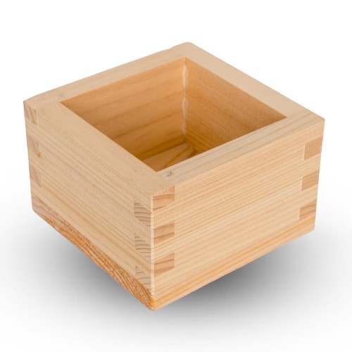 Korin SAC-009 Sake Box, 3-1/4" Square, Hinoki Wood