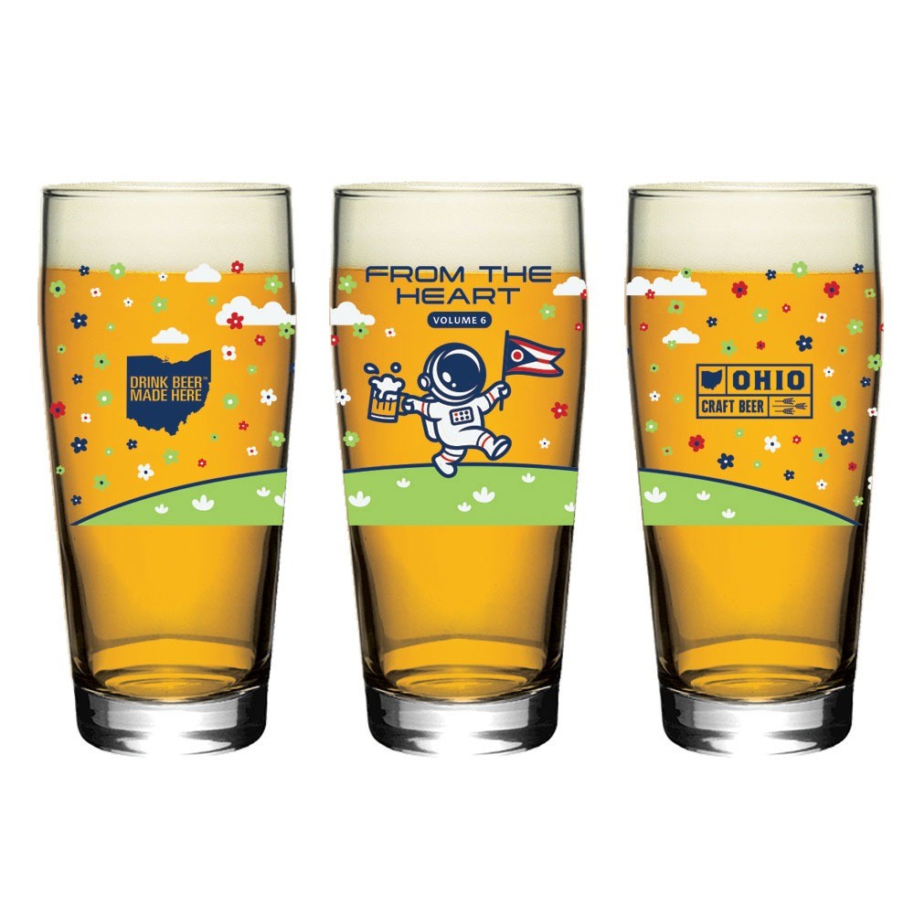 16OZ OHIO FROM THE HEART WILLI GLASS
