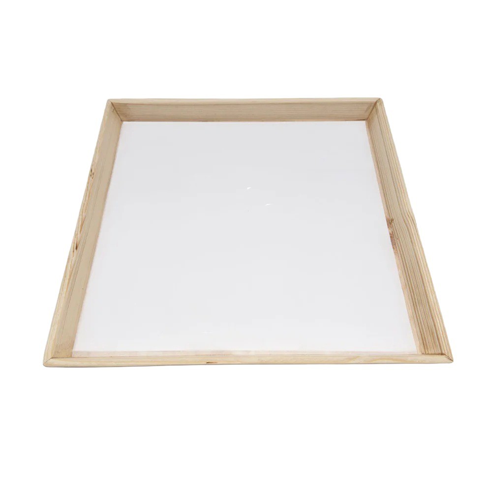 Verterra VT-WUD-14X14-ANG 14" x 14" Angled Wood Trays, Paper Lined (Case of 10)