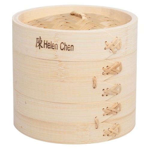 Helen's Asian Kitchen 97080 Bamboo Steamer with Lid, 6"