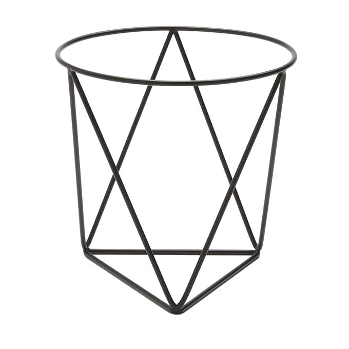 American Metalcraft RGB7 7" Geometric Pizza Stand, Stainless Steel, Black