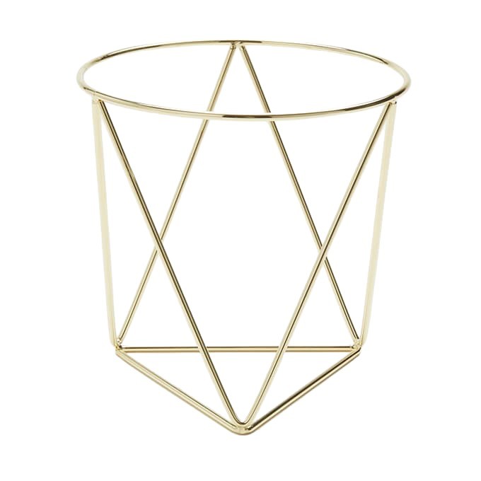 American Metalcraft RGG7 7" Geometric Pizza Stand, Stainless Steel, Gold