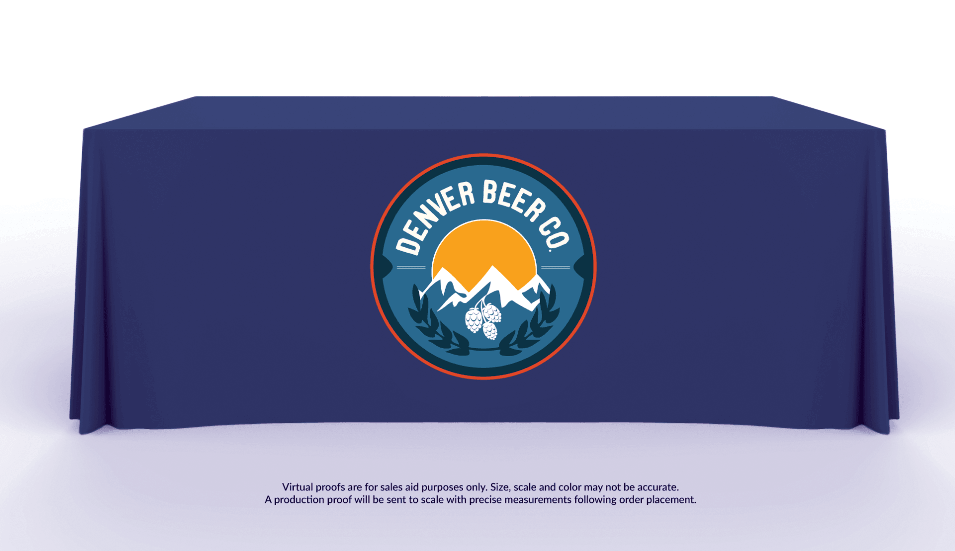 8' Table Cover - Full Coverage Dye Sublimation