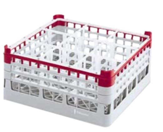 Vollrath 52774 Full Size 25 Compartment Glass Rack, Tall, Light Green