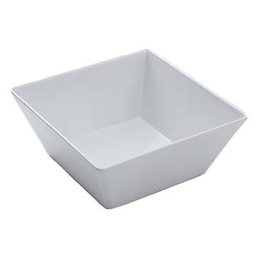 American Metalcraft MELSQ94 Endurance™ Melamine Square Bowl 125oz, 9-1/2", White
