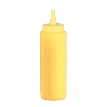 Boelter CSB-8-Y Yellow Squeeze Bottle, 8oz