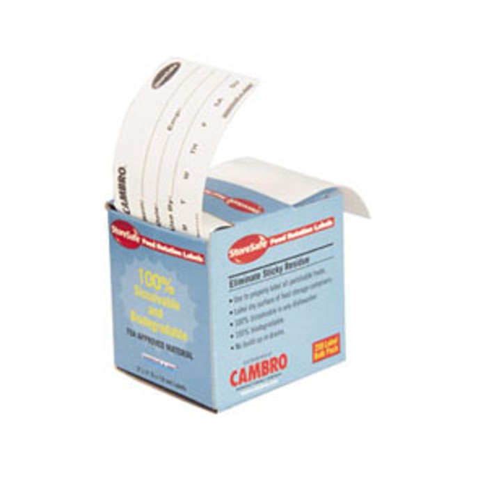 Cambro 23SLB250 Dissolvable Food Rotation Label, 2