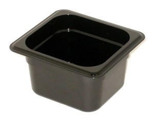 Cambro 64CW110 Camwear Food Pan, 1/6 Size, 4" Deep, Black