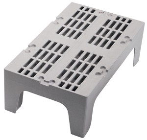 Cambro DRS480480 48" x 21" x 12" Slotted Dunnage Rack, Speck Gray