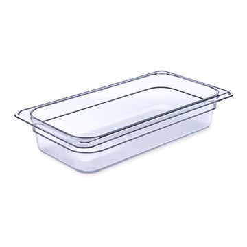Carlisle 3066007 StorPlus Food Pan, 1/3 Size, 2-1/2" Deep, Clear