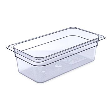 Carlisle 3066107 StorPlus Food Pan, 1/3 Size, 4" Deep, Clear