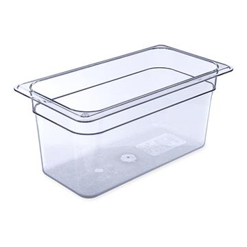 Carlisle 3066207 StorPlus Food Pan, 1/3 Size, 6" Deep, Clear