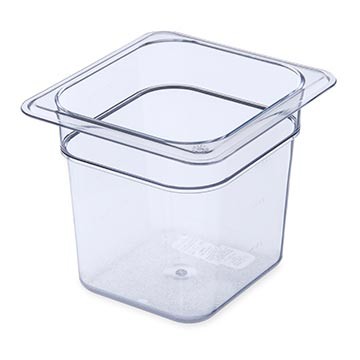 Carlisle 3068507 StorPlus Food Pan, 1/6 Size, 6" Deep, Clear