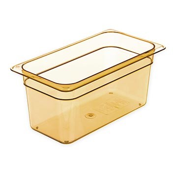 Carlisle 3086213 StorPlus Food Pan, 1/3 Size, 6" Deep, Amber