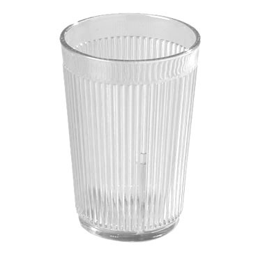 Carlisle 400807 Crystalon Ribbed Tumbler, SAN, 8oz, Clear (Case of 48)