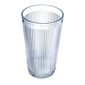 Carlisle 401207 Crystalon Ribbed Tumbler, 12oz, Clear