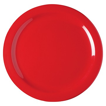 Carlisle 4350005 Dallas Ware® Melamine Dinner Plate, 10-1/4", Red