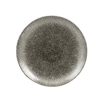 Churchill RKBQEV101 Raku Coupe Plate, 10-1/4", Quartz Black (Case of 12)