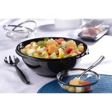 Sabert 92048A100 Large Round Bowl, Plastic, 48 oz, Black (Case of 100)