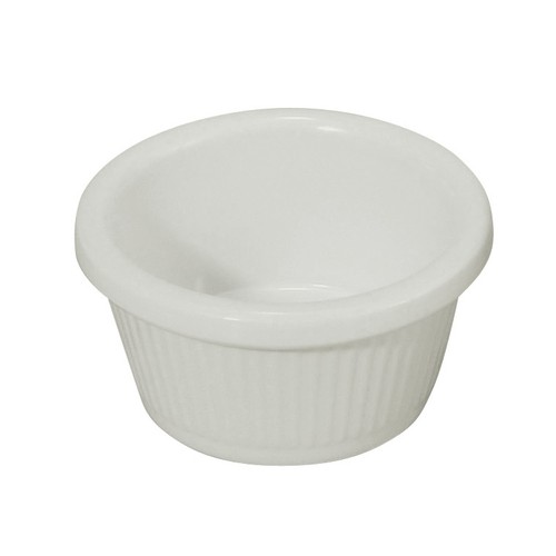Winco RFM-2W Plastic Fluted Ramekin, 2oz, White