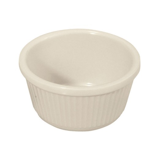 Winco RFM-4B Plastic Fluted Ramekin, 4oz, Bone