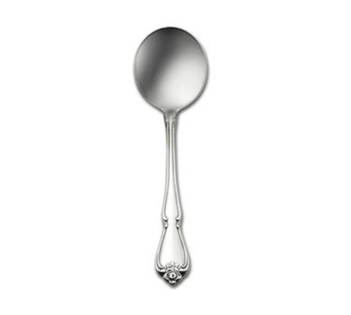 Oneida 2552SBLF Arbor Rose 6" Bouillon Spoon, 18/10 Stainless (Case of 36)
