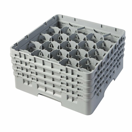 Cambro 20S800151 Full Size 20 Compartment Glass Rack w/ 4 Extensions, Gray