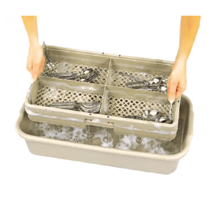 Soak Rack Vollrath 1303 Flatware Rack 4-Compartment w/Soak Tub | goBoelter