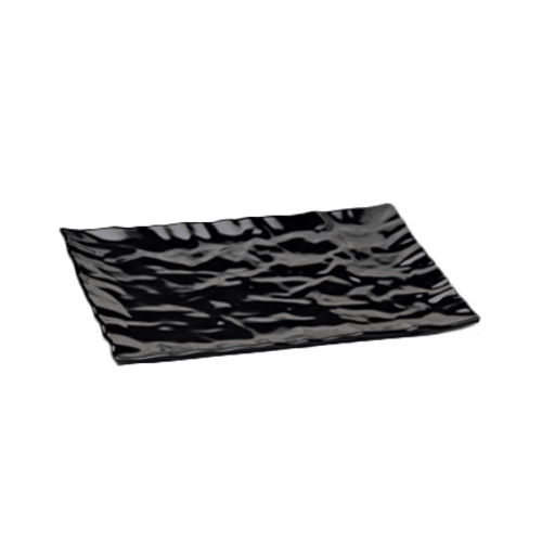 Elite Global Solutions M1471-B Plastic Crinkle Black Paper Tray, 14-7/8"x7-5/8"