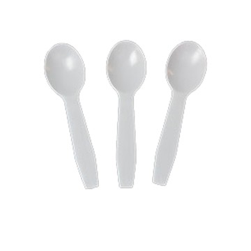 Royal Paper RTS3000 3" White Plastic Taster Spoons (Case of 3000)