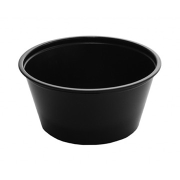 Empress EPC400B Plastic Souffle Cup, 4oz, Black (Case of 2500)