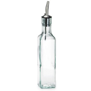 Tablecraft 9085 Green Glass Prima Olive Oil Bottle, 8-1/2oz