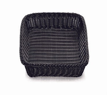 Tablecraft M2493H Ridal Rectangular Hand Woven Basket, 19"X14"X4", Black