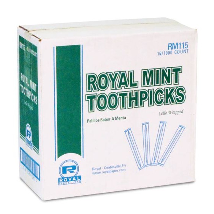 Tooth Pick Wrapped AmerCare Royal RM115 Individually Wrapped Mint Toothpicks | Boelter