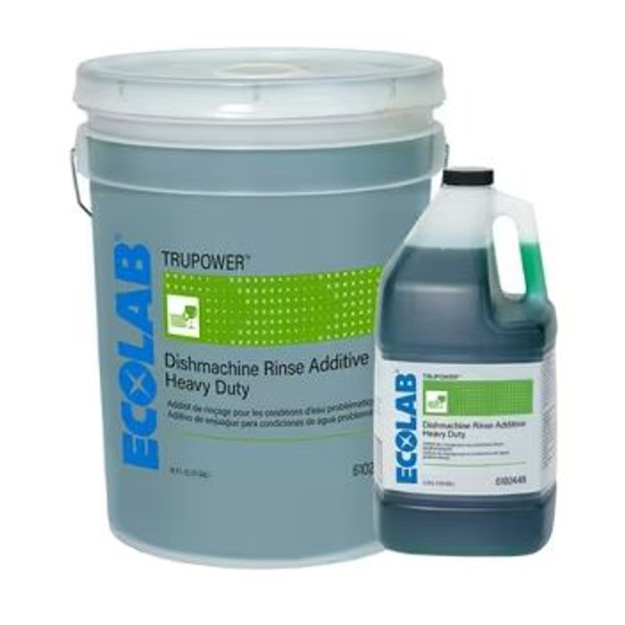 Additive Rinse Low Ecolab 6102448 TRUPOWER Heavy Duty Rinse Additive, 4-1 Gallon Bottles ...