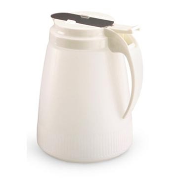 Vollrath 4748-18 Dripcut Server w/ Plastic Jar and Almond Plastic Top, 48oz