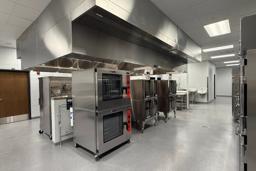 Combi ovens in a school kitchen
